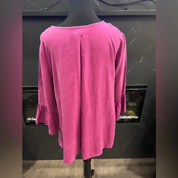 Bryn Walker | Pink Tencell Boho Peasant Top | Size M - Picture 6 of 10